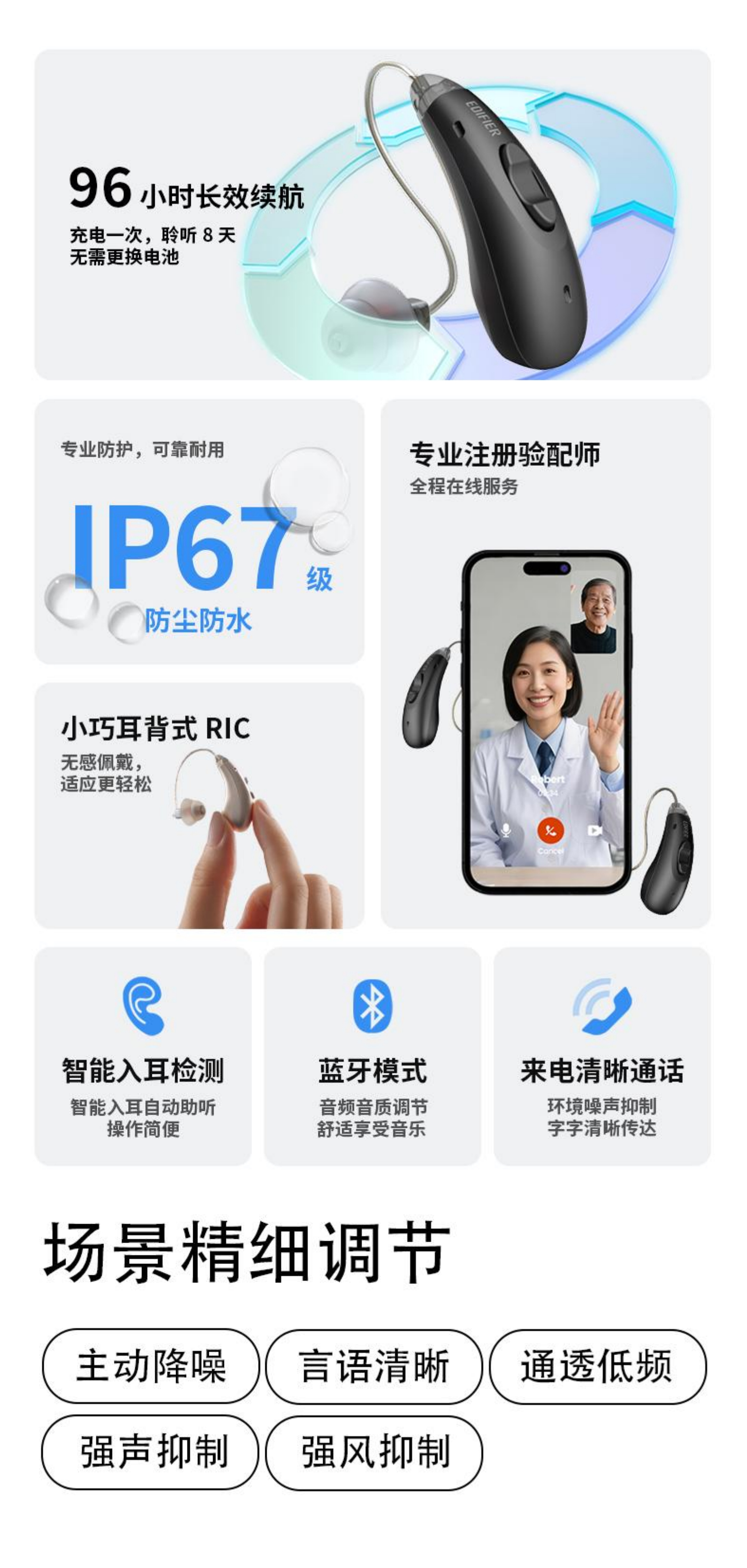 聆康诺华系列联名款：千元级价位，全系可充电+手机直连+APP操控(图3)